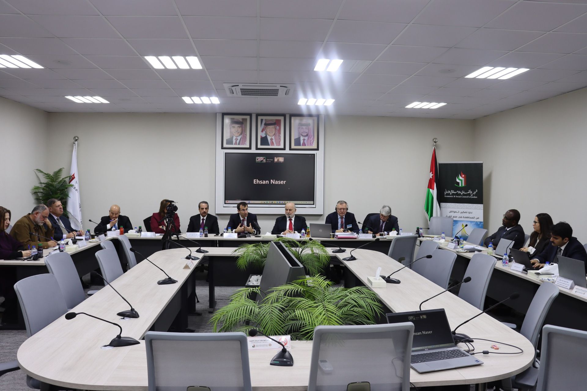 Tenue d’un atelier Débat sur « le pacte pour la Méditerranée » entre les membres de l’union des Conseils Économiques et Sociaux et Institutions Similaires et le Comité Économique et Social Européenne, le 12 janvier 2026, à Amman