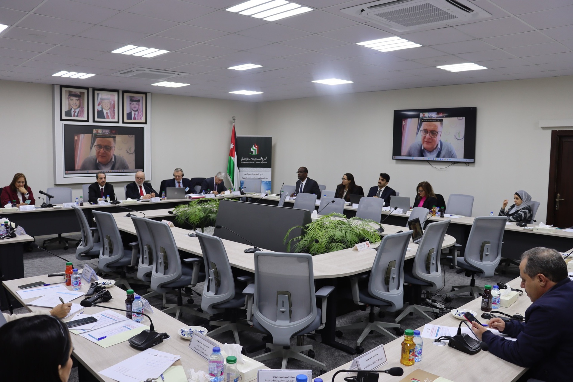 A consultative dialogue session on the “New Mediterranean Pact” between members of the Union of Arab Economic and Social Councils and Similar Institutions and the European Economic and Social Committee,in Amman