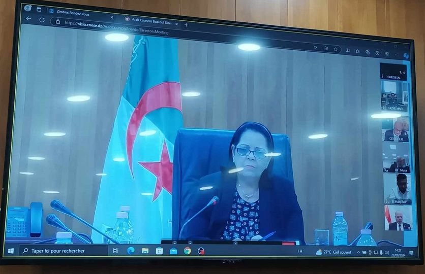 Réunion du Conseil d'Administration de l'Union des Conseils Économiques et Sociaux Arabes et des Instances Similaires, e lundi 23 septembre 2024 une réunion par visioconférence